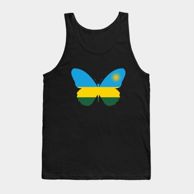 Rwanda Butterfly Tank Top by Wickedcartoons